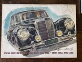 A lot of antique mercedes benz catalogues  in paper, belgium - germany 1950's - 1980's